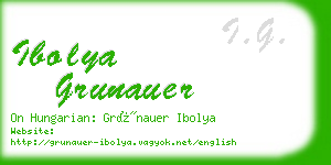 ibolya grunauer business card